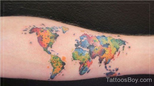 Nice Map Tattoo