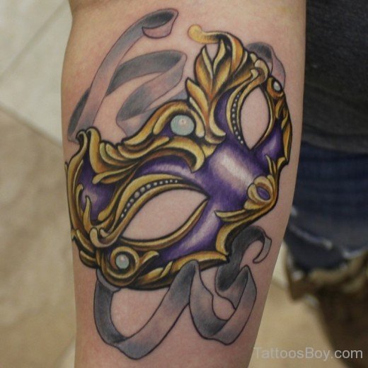 Nice Venetian Mask Tattoo-TB1075