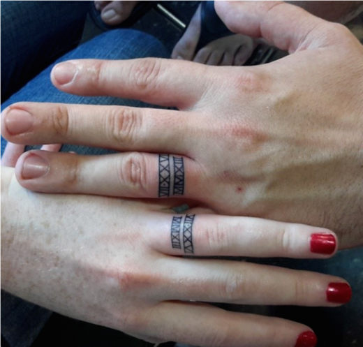 Nice Wedding Ring Tattoo-TB142