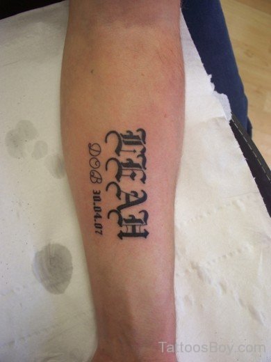 Old English Script Tattoo - TB115