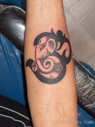 Om And Ganesha Tattoo-TB1168