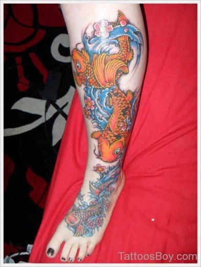 Orange Fish Tattoo