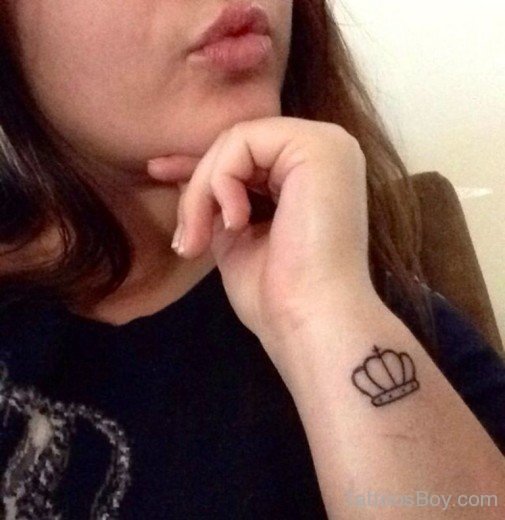 Outline Crown Tattoo