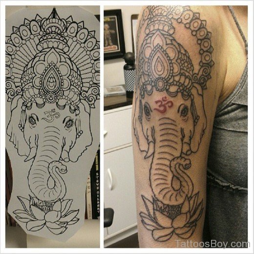 Outline Ganesha Tattoo-TB1175