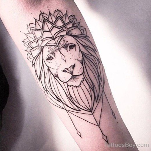 Outline Lion Tattoo-TB1118