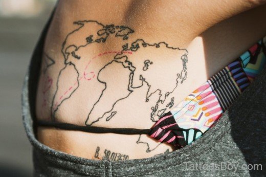 Outline Map Tattoo