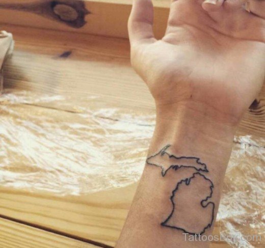 Outline Map Tattoo