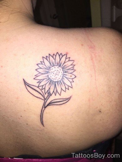 Outline Sunflower Tattoo-TB1254
