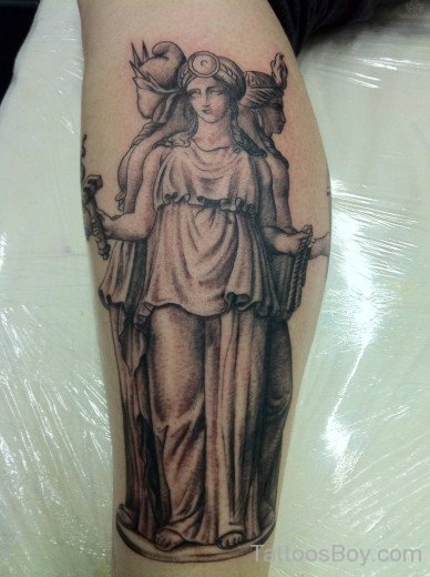 Pagan Tattoo Image On Leg