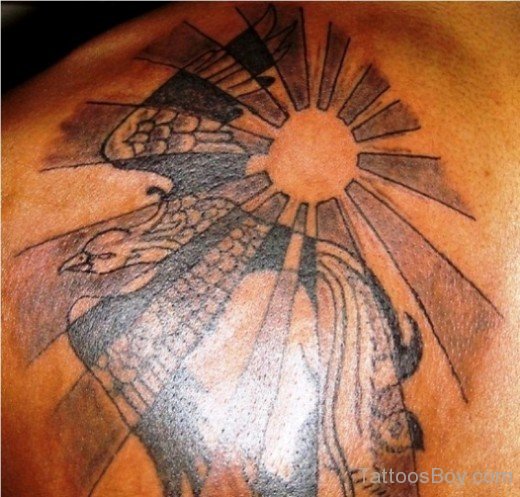 Phoenix Shining Sun Tattoo-TB1052