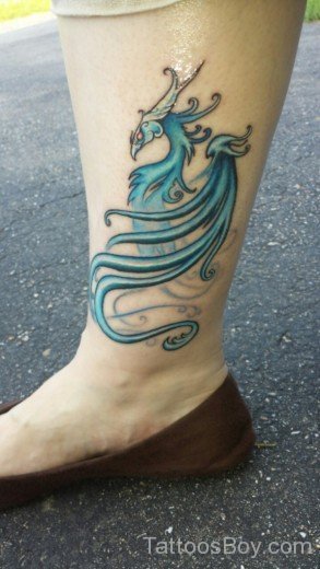 Phoenix Tattoo On Ankle-TB1072