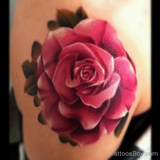 Pink Rose Tattoo Design-TB12064