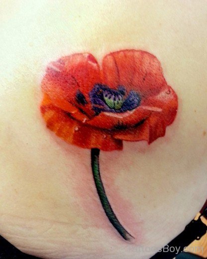 Poppy Flower Tattoo 2-TB1035
