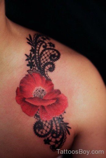 Poppy Flower Tattoo 5-TB1037