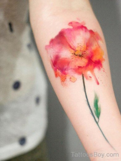 Poppy Flower Tattoo Design-TB1048