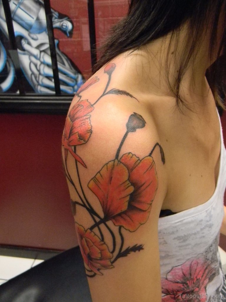 Aggregate more than 229 poppy tattoo shoulder latest