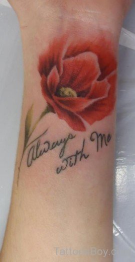 Poppy Tattoo Design On Wrist-TB1072
