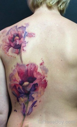 Poppy Tattoo On Back