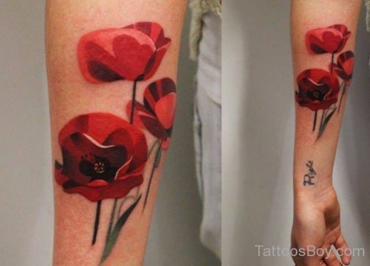 Poppy Tattoo On Wrist-TB1081
