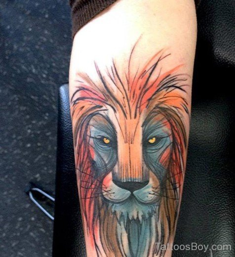 Pretty Lion Tattoo Design-TB1119
