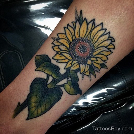 Sunflower Tattoo On Arm