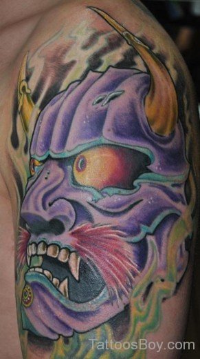 Purple Venetian Mask Tattoo-TB1078