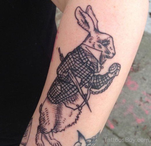 Rabbit Tattoo Design On Arm-TB167