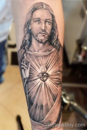 Realistic Jesus Tattoo