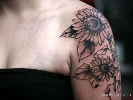 Realistic  Sunflower Tattoo-TB1261