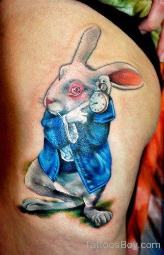 Red Eyes  Rabbit Tattoo-TB175