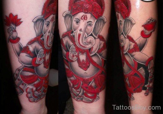 Red Ganesha Tattoo-TB1182