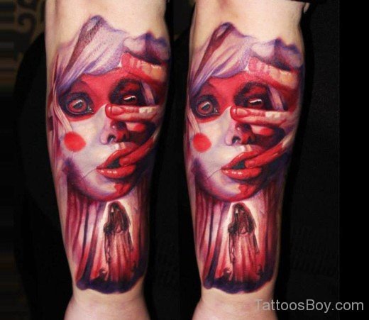 Red Horror Tattoo