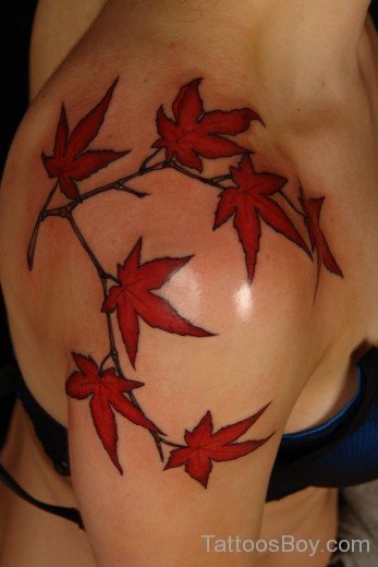 Red Maple Leaf Tattoo-TB1161