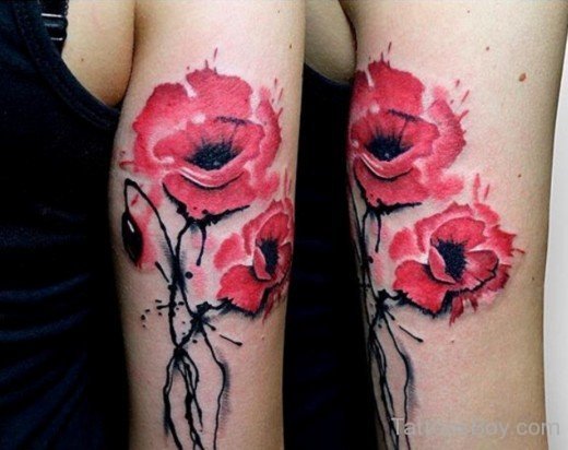 Red Poppy Tattoo-TB1087