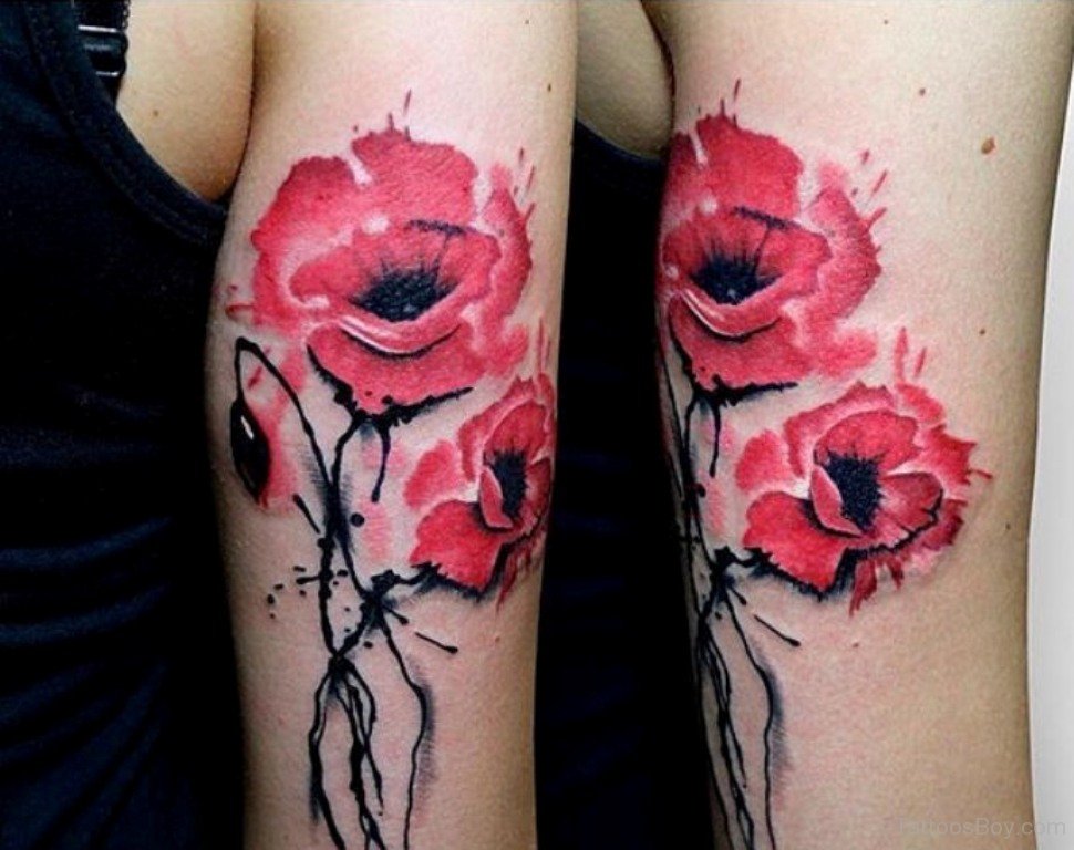 Red Poppy Tattoo.