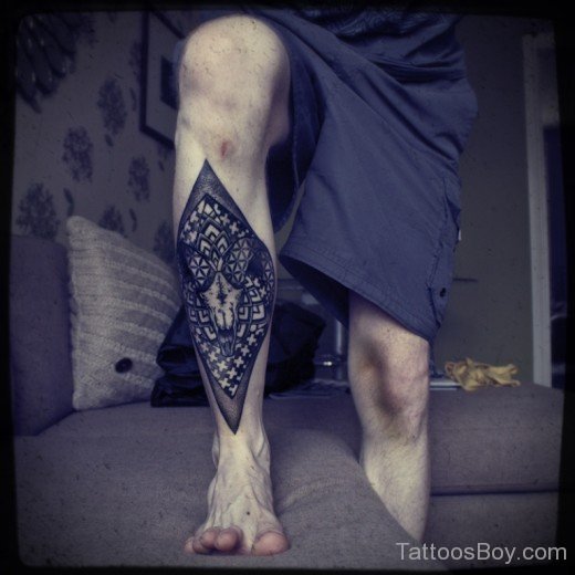 Rhombus Tattoo On Leg
