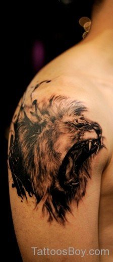 Roaring Lion Head Tattoo 3-TB1093