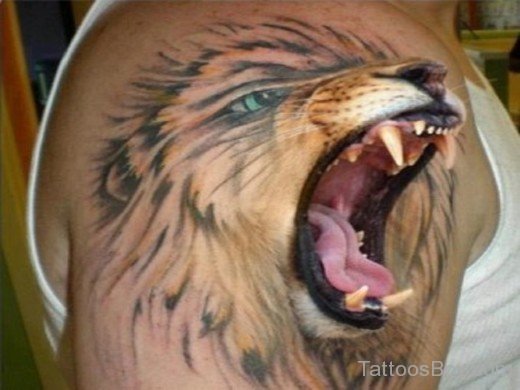 Roaring Lion Head Tattoo