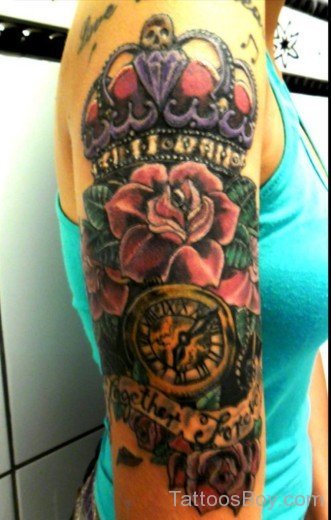 Rose And Crown Tattoo-TB1133