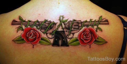 Rose And Gun Tattoo