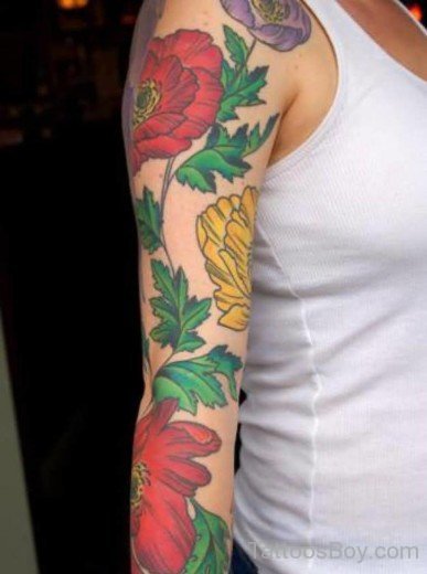 Rose And Leaf Tattoo-TB1164
