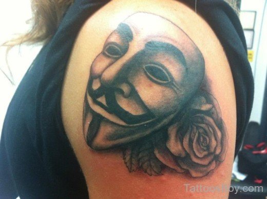 Rose And Mask Tattoo-TB144
