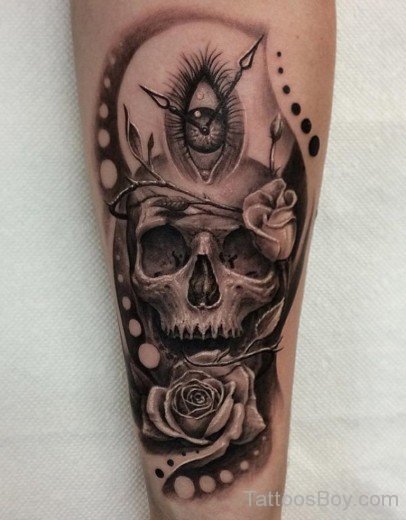 Rose And Skull Tattoo