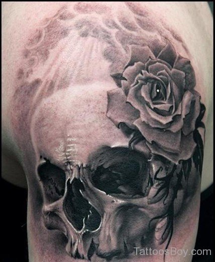 Rose Skull Tattoo