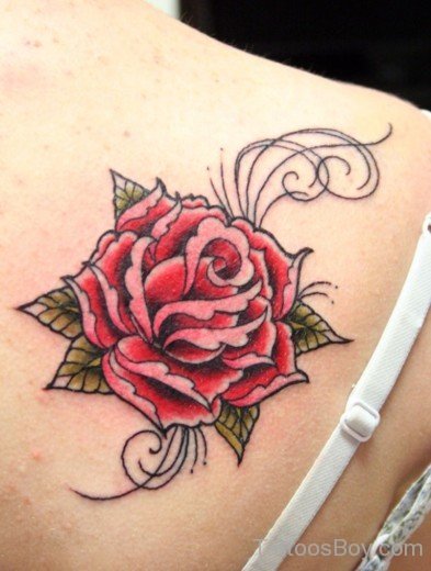 Rose Tattoo Design On Back 7-TB12096