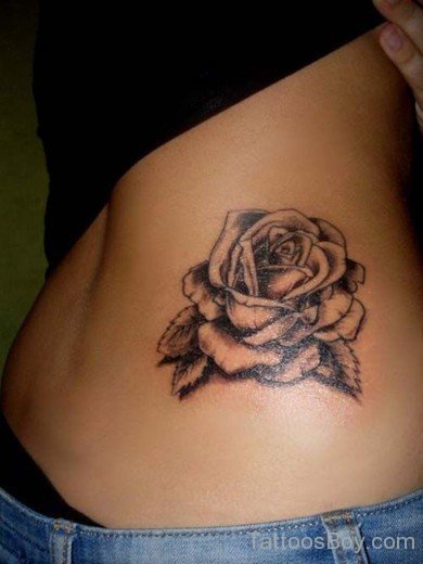 Rose Tattoo Design On Lower Back-TB12099
