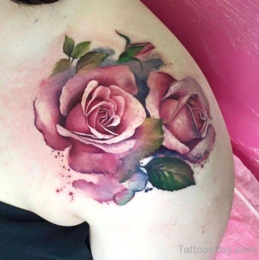 Rose Tattoo Design On Shoulder-TB12105