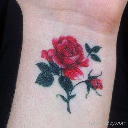 Rose Tattoo Design On Wrist-TB12109