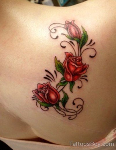 Rose Tattoo On Back