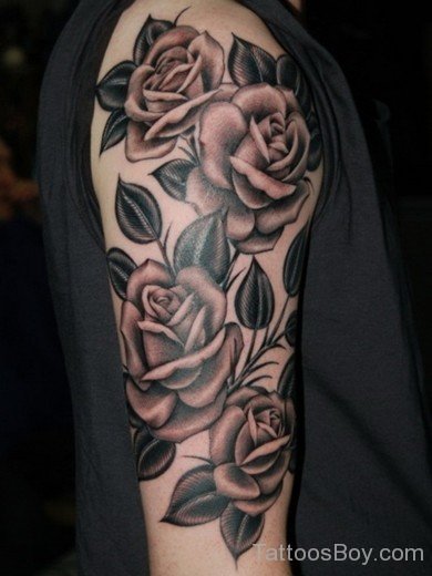 Rose Tattoo On Half Sleeve 4-TB12123